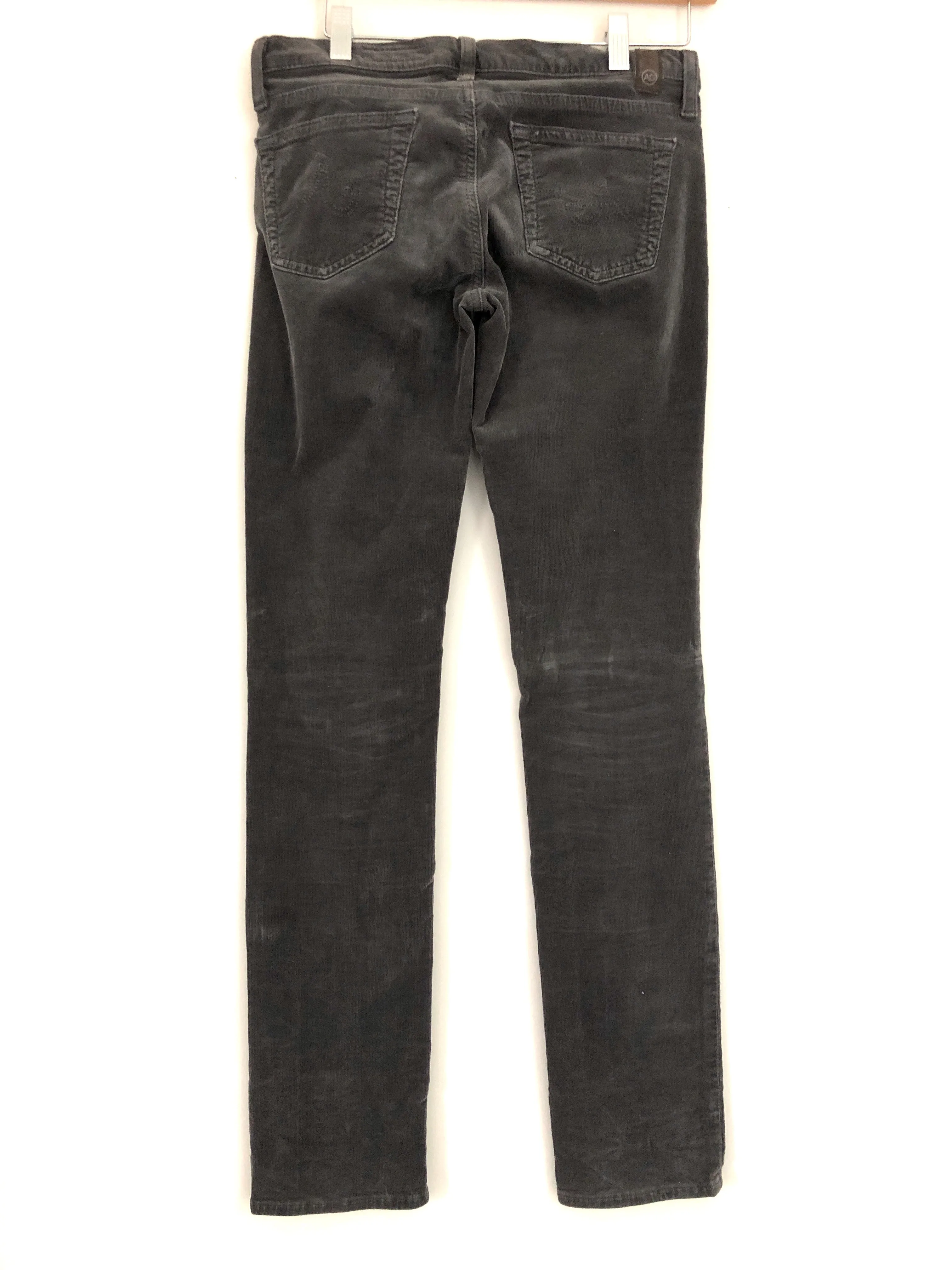 Adriano Goldschmied The Stevie Slim Straight Grey Corduroy Pants- Size 27 (Inseam 30")