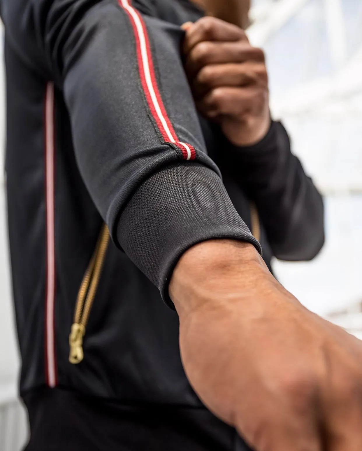 Men's Designer Black Bogota Tracksuit Set