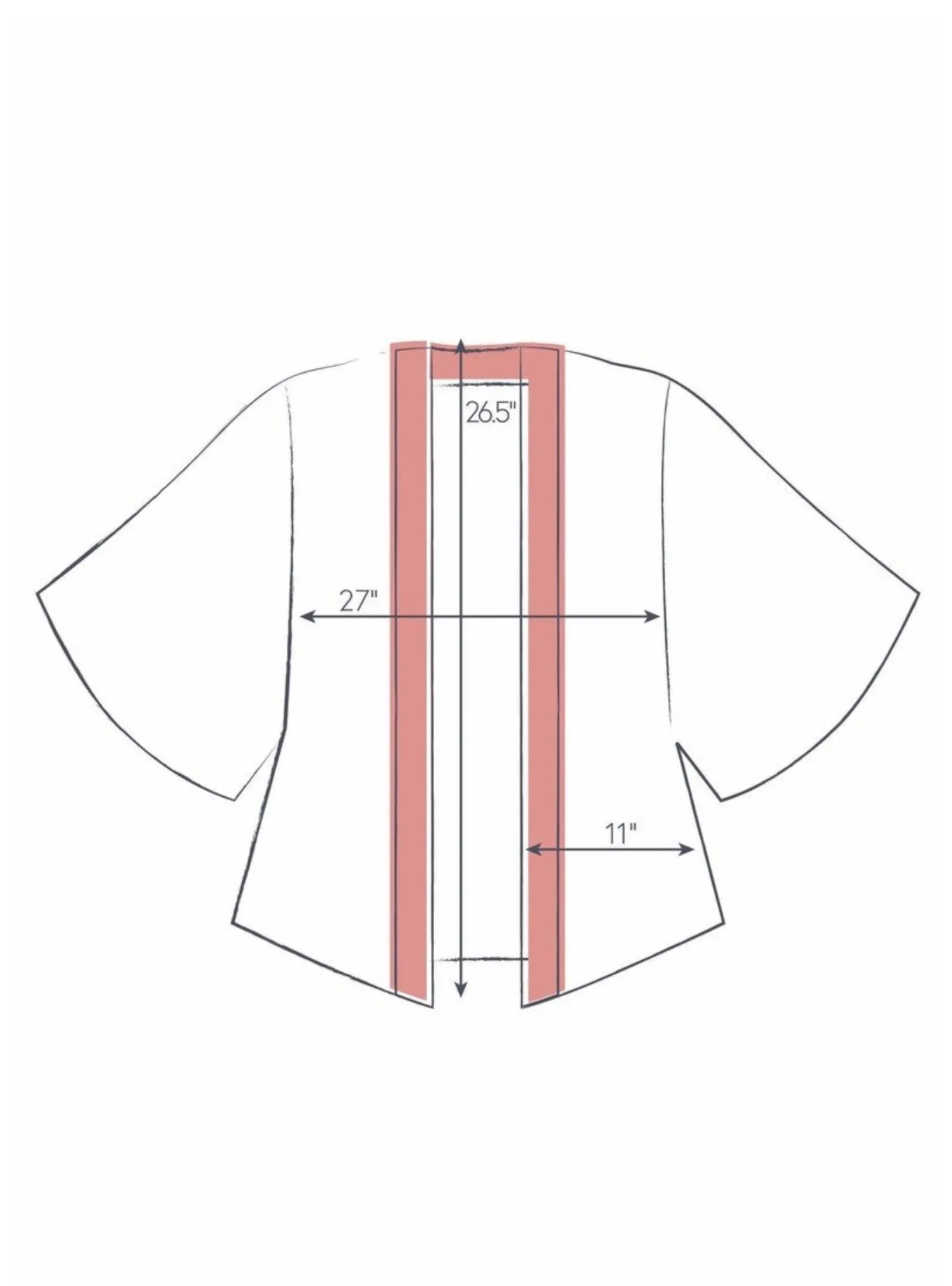 Powder Watercolour Orchids Kimono Jacket